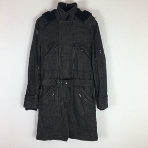 Surface to Air Paris Herringbone Brown Wool Coat
